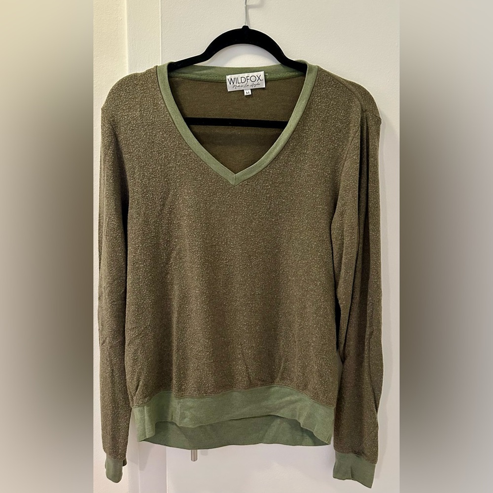 Wildfox Olive Knit Top